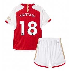 Arsenal Takehiro Tomiyasu #18 Domaci Dres za Dječji 2023-24 Kratak Rukavima (+ kratke hlače)